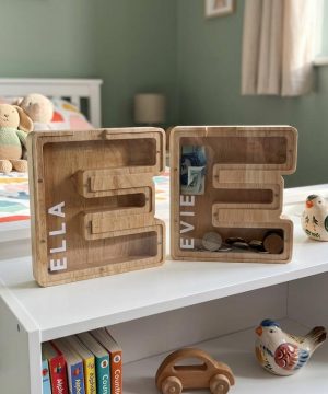 Molly's Boutique Personalised Kids Wooden Money Box